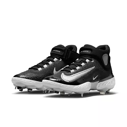Men's Nike Alpha Huarache Elite 4 Mid Metal Baseball Cleats - Image 3